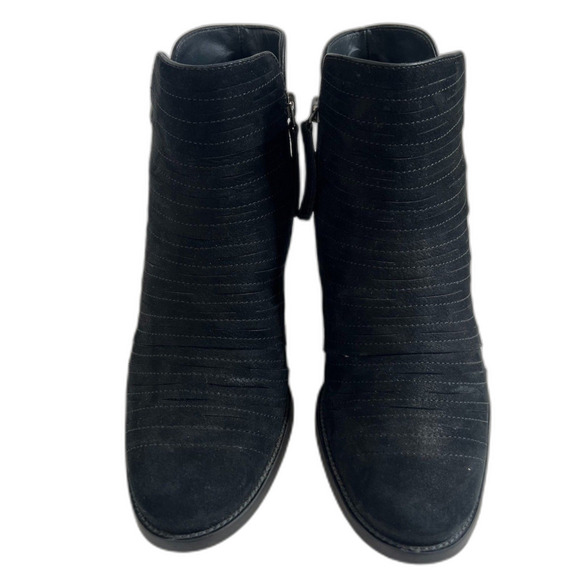 Paul Green Malibu Black Suede Ankle Boots Leather Booties Size 5.5 UK 8 US - Picture 4 of 10